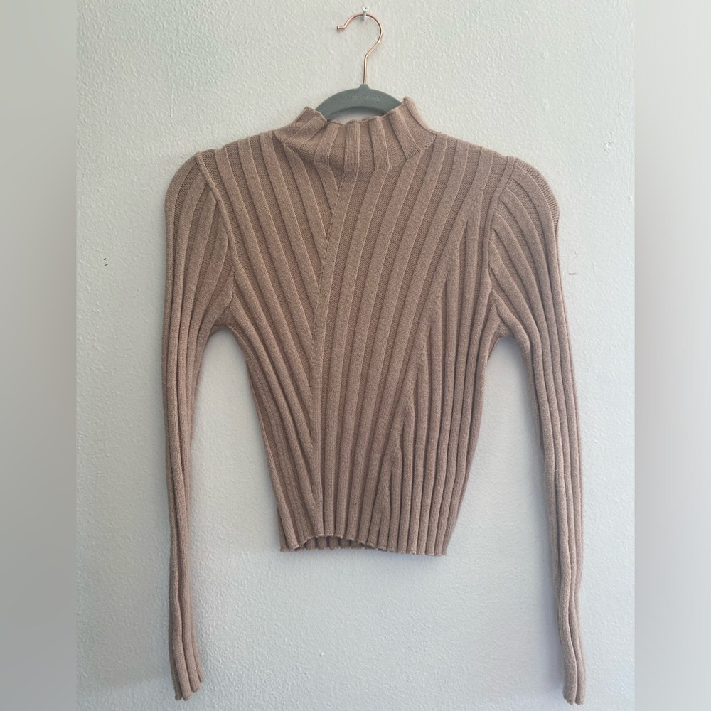Cream Ribbed top